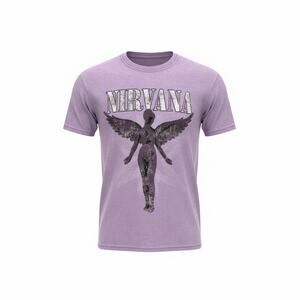Nirvana In Utero Band Men’s T-Shirt Unisex XL Purple and Black Rock Grunge